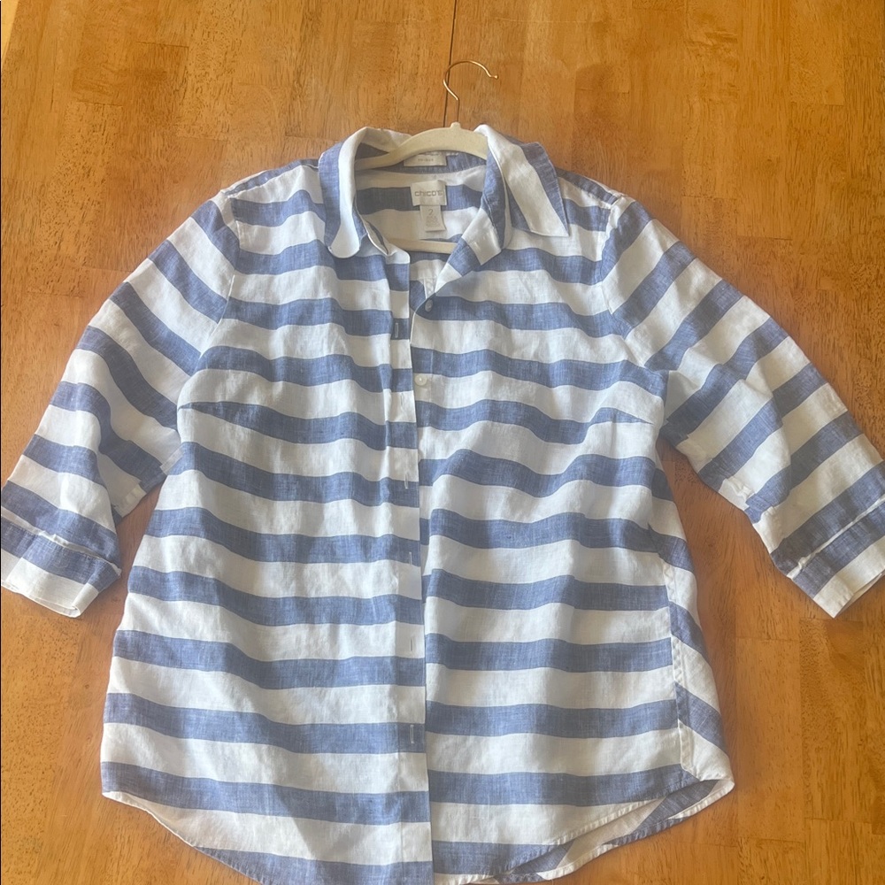 Striped Blue and White Kids Shirt